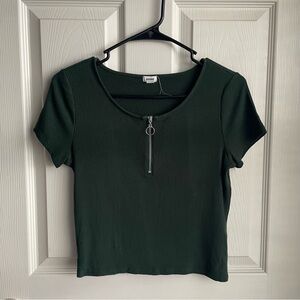 Garage Zip Up Crop Top